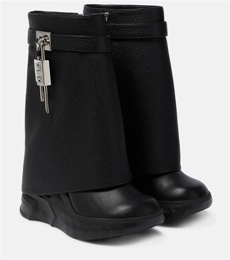 givenchy ankle boots in leather and suede|givenchy shark boots women.